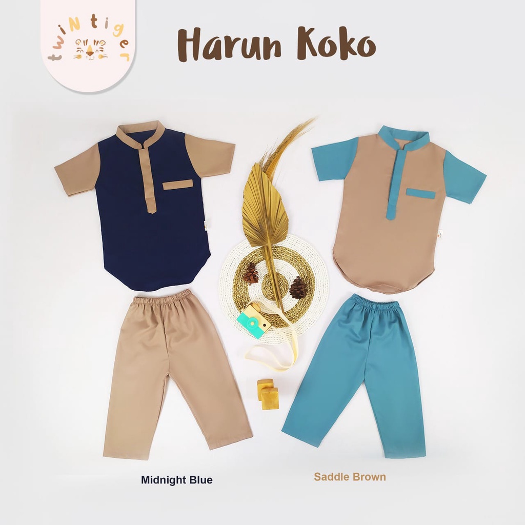 Twin Tiger Harun Koko Set Setelan Baju Muslim Anak Laki - Laki 1-6 Tahun