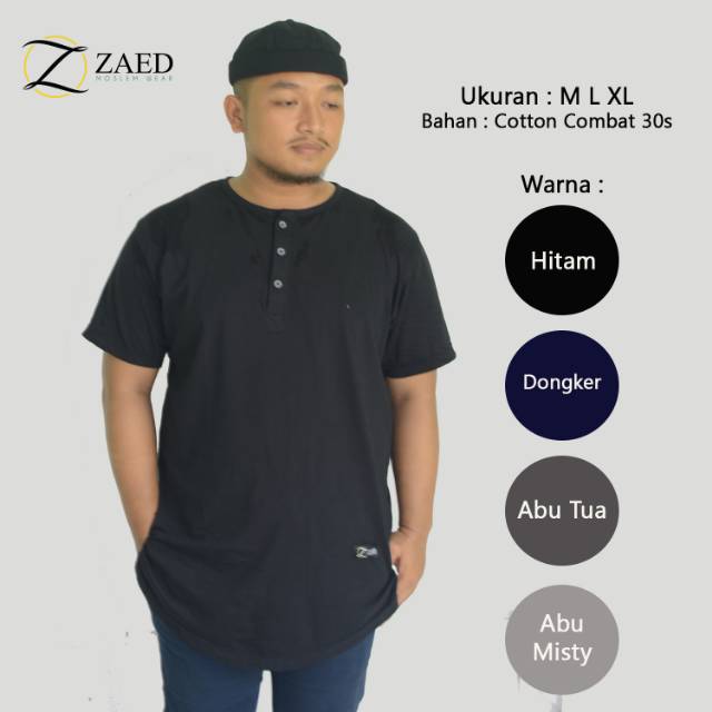 Zaed Koko Kaos Kurta Pakistan Lengan Pendek Lengan Panjang