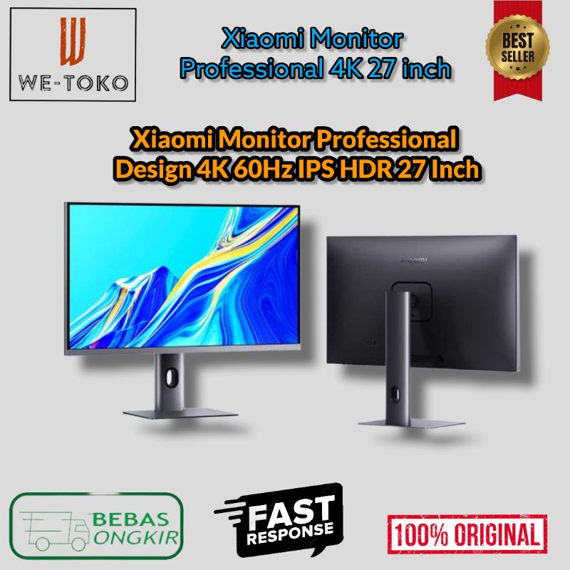 Xiaomi Monitor Professional Design 4K 60Hz IPS HDR 27 Inch - XMMNT27NU