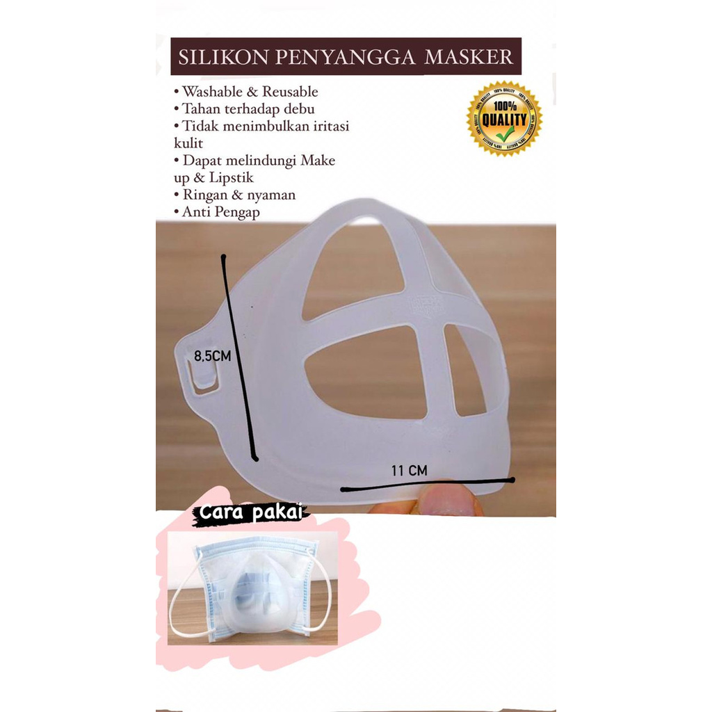 Jual Penyangga Masker Silicon 3D Mask Bracket Sirkulasi Udara Anti ...