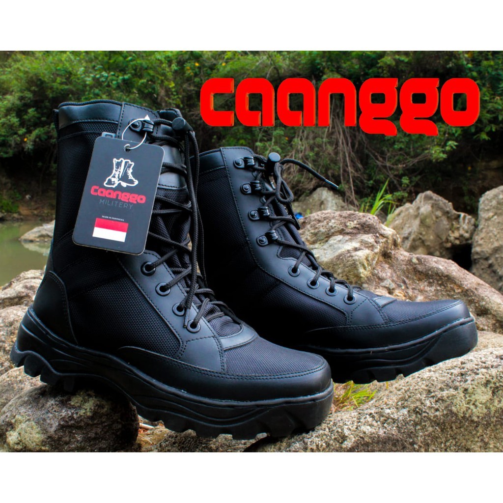 Sepatu Pdl Tni Polri terbaru 2020 safety terbaik warna hitam dan cream