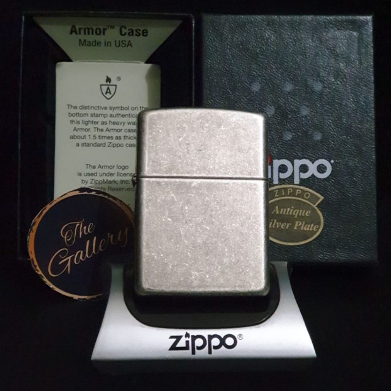 28973 ORIGINAL ZIPPO ARMOR ANTIQUE SILVER