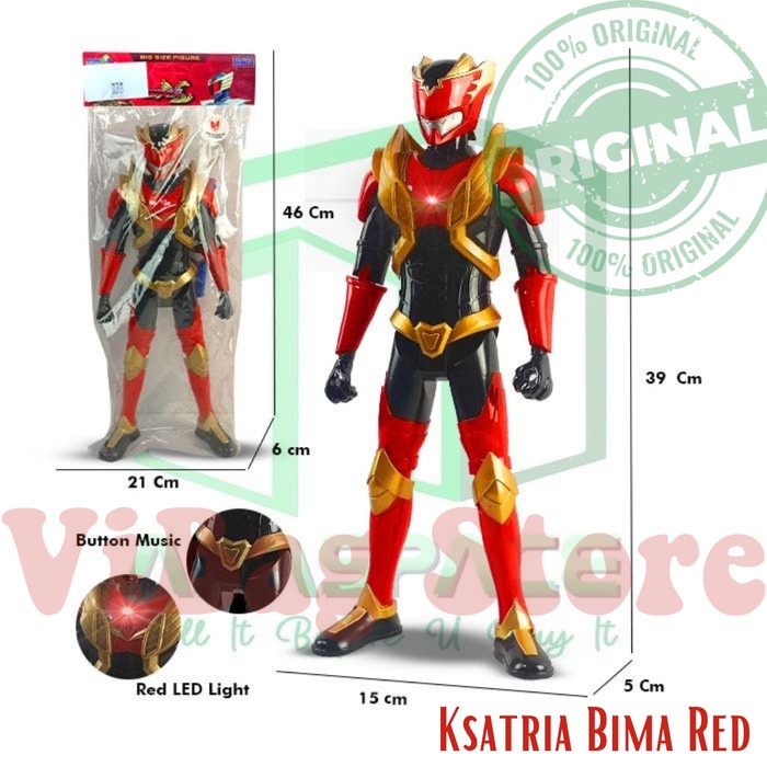 Mainan Figure Kamen Rider Besar Bima Red Ksatria Baja Hitam RKC13006