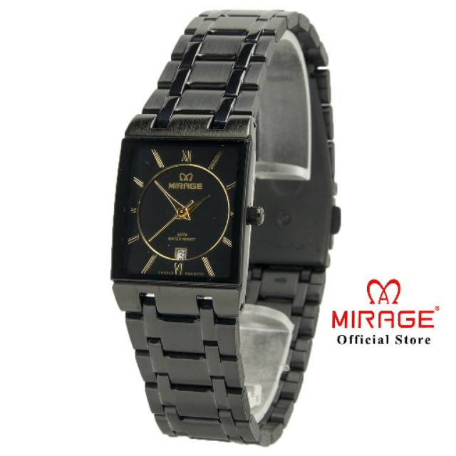 MIRAGE JAM TANGAN WANITA MIRAGE FULL BLACK ELEGAN FASHION