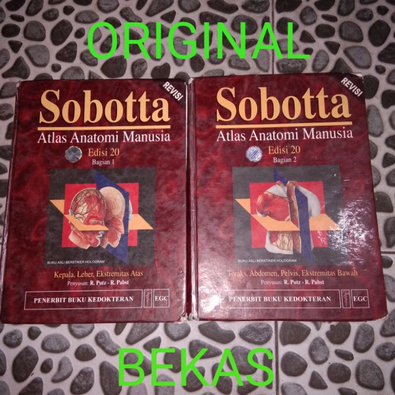 ( BUKU BEKAS ) ( ORIGINAL ) Atlas Anatomi Manusia SOBOTTA Edisi 20 Bagian 1 dan 2 Revisi - Penerbit 