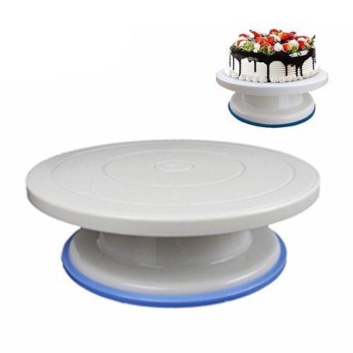 28CM Meja Putar kue Revolving Cake Stand tempat kue 360derajat