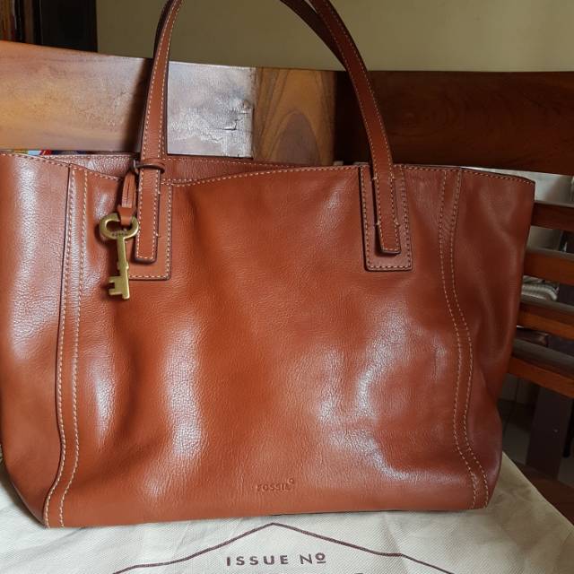 tas fossil emma tote brown