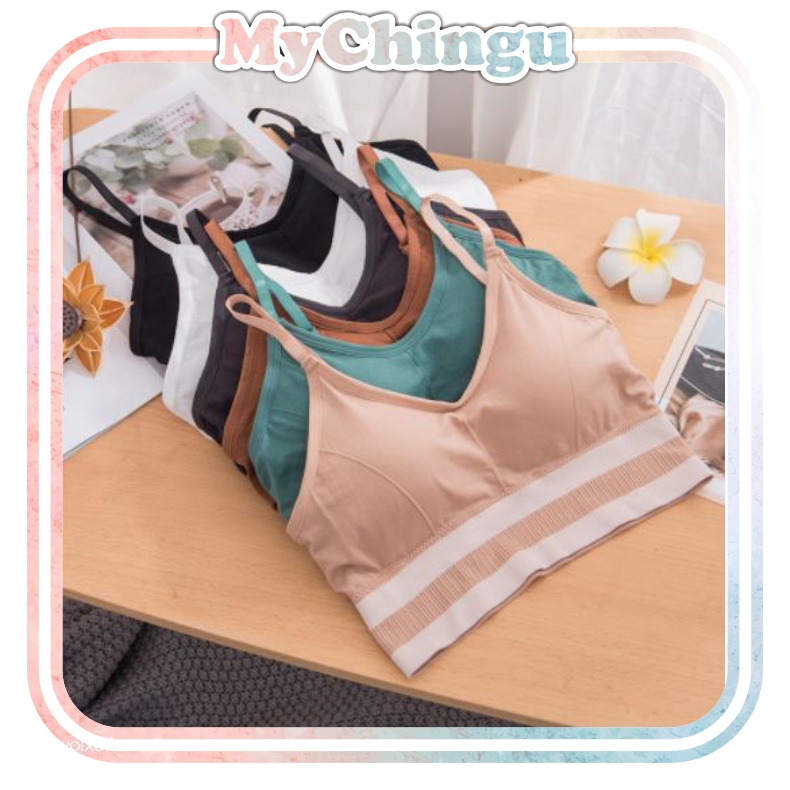 ❀ Chingu ❀ PW092 COD Sport Bra Olahraga Wanita Breathable Yoga Jogging Gym BH Import Surabaya