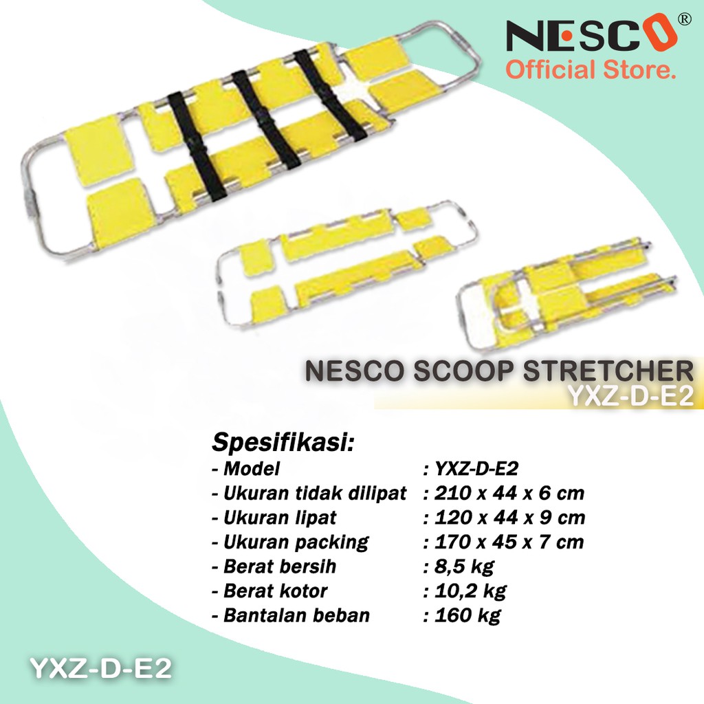 Nesco Scoop Stretcher, Type Yxz-D-E2, Tandu Lipat