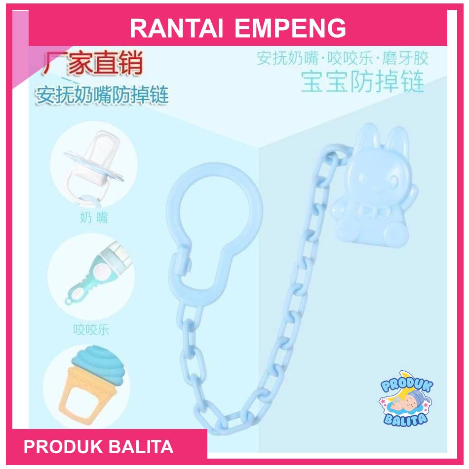 RANTAI EMPENG GANTUNGAN DOT BAYI  TALI TEETHER PACIFIER CLIP