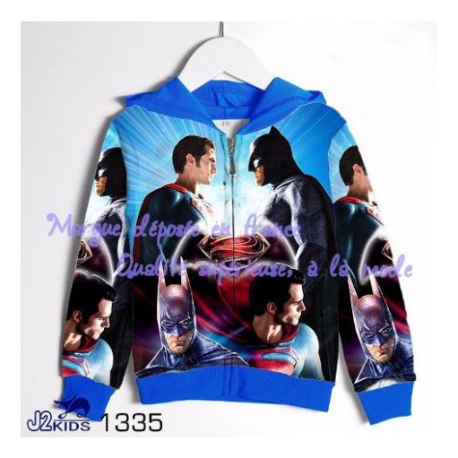 fashion kids J2 Hoodie Jacket 1335 / sweater / jaket kupluk anak superhero batman superman