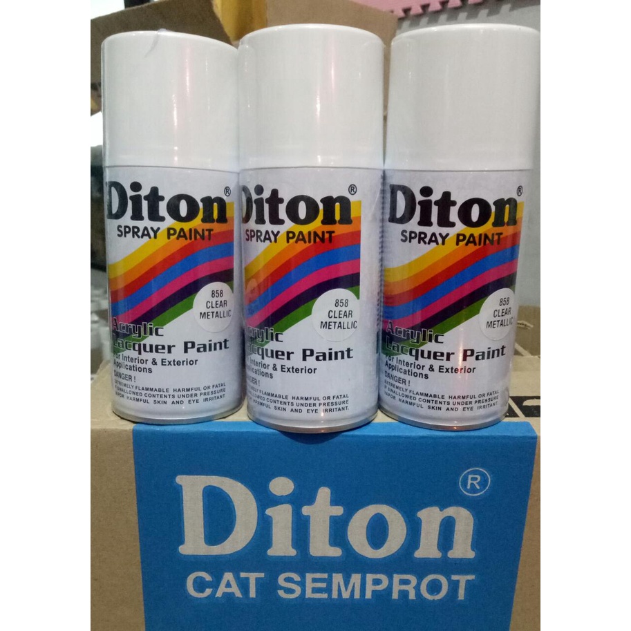 cat semprot pilok pilox diton clear metallic 858 300cc pernis metallic bening gliter 300cc