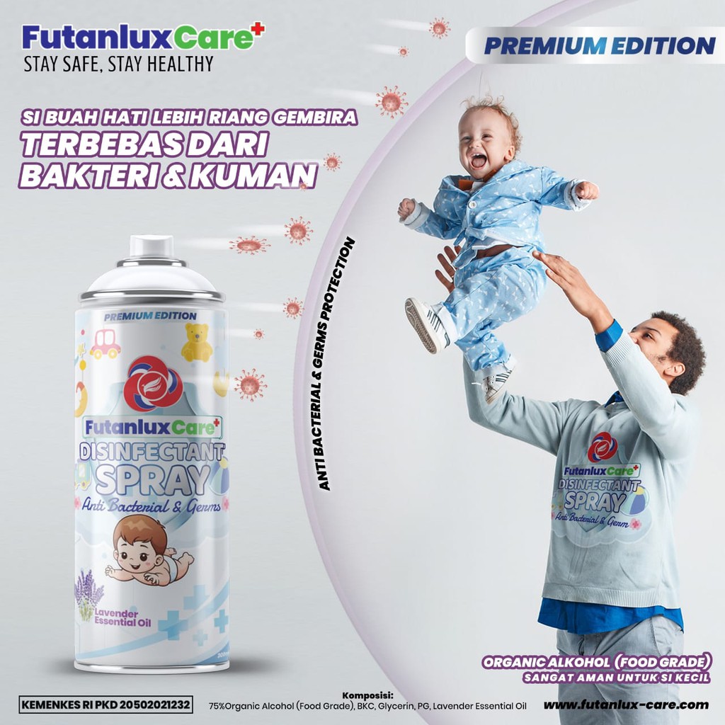 ORIGINAL FUTANLUX DISINFECTANT SPRAY PREMIUM Standar WHO dan RS