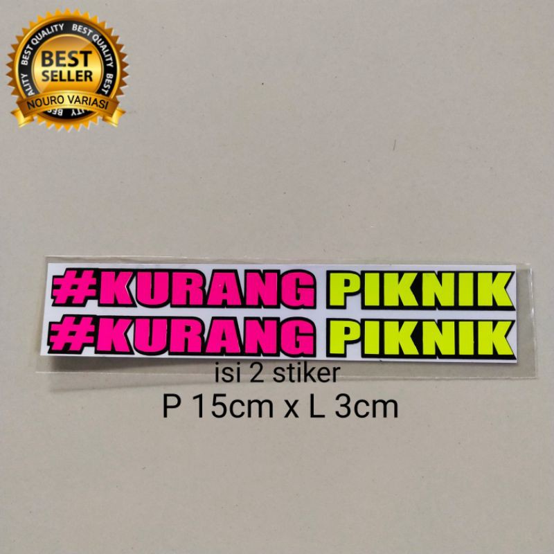 stiker cutting kata kata KURANG PIKNIK buat visor kyt nhk