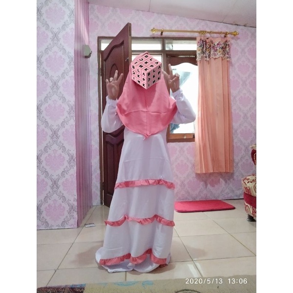 (PRELOVED) GAMIS SYARI PUTIH ANAK MURAH