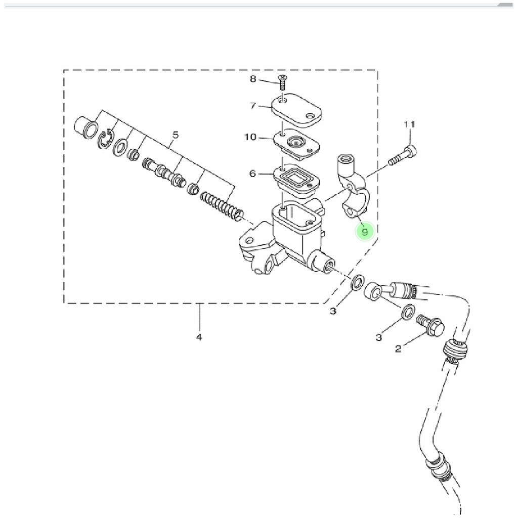 BRACKET MASTER REM DUDUKAN SPION KANAN VEGA ZR RR FORCE FI LEXAM JUPITER Z 110 BURHAN 5TL-F5867-01