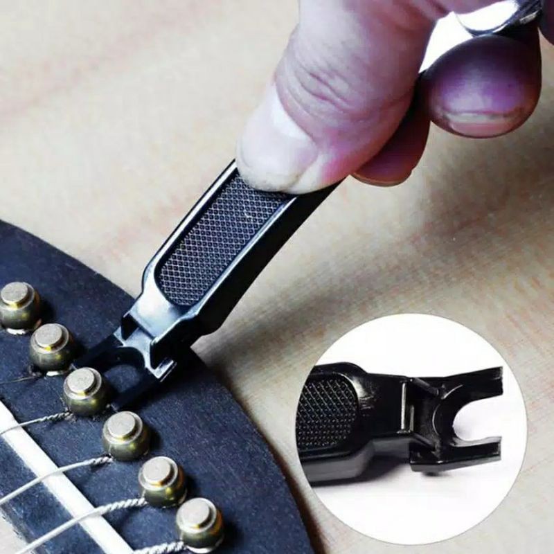 3in1 string peg winder pemutar dryer gitar pin bridge