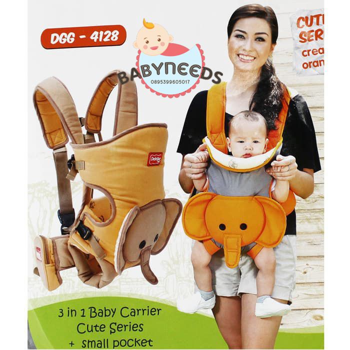 DIALOGUE Gendongan Ransel 3 In 1 Cute Series  Kantung Kecil Baby Carrier DGG 4128