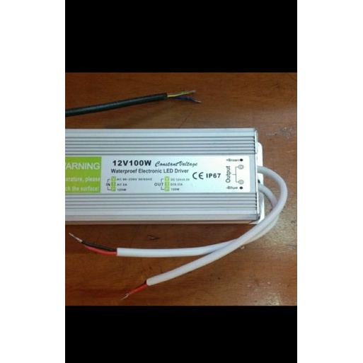 power supply dc 12V 8A max 100wat input ac 90-250V ip67 waterproof