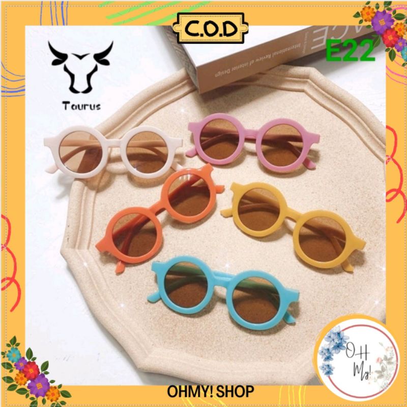 [ COD ] Kacamata Anak New Trend Model Bulat Boboho Gaya Korea / Fashion Anak Terbaru Bulat Unisex High Quality-3