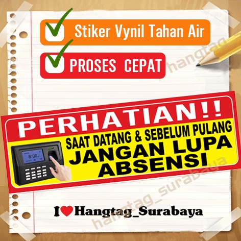 

STIKER JANGAN LUPA ABSENSI - KARYAWAN