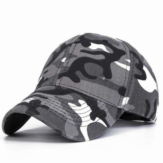 TOPI Grey ARMY  Topi pria trucker baseball gym baseball trucker tentara loreng