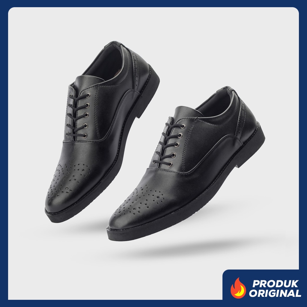 MAVENDRA BLACK ORIGINAL x GIANT FLAMES Sepatu Formal Hitam Tali Pria Pantofel Kerja Kantor Dinas Resmi Guru Kantoran Pesta Undangan Wedding Kondangan Nikah Wisuda Kuliah Oxford Semi Kulit Premium Footwear Big Size Jumbo Ukuran Besar 44 45 Keren Kekinian