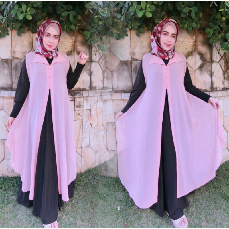 [BISA COD]Sheha Outer/Fashion Muslim/Outer /Outer Sifon/Outer Murah/Outer Polos/FashionWanita/Grosir