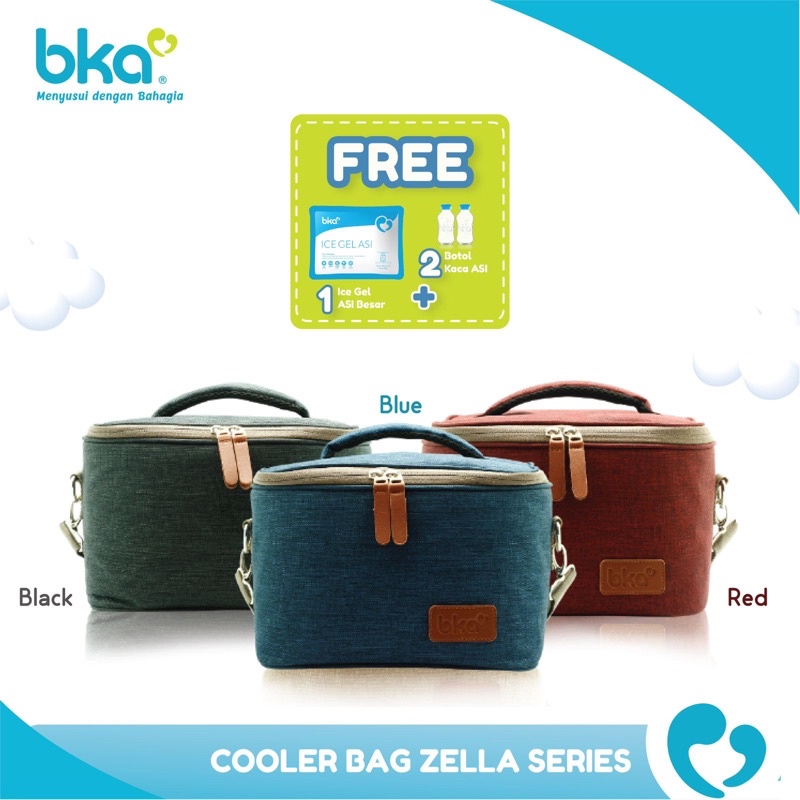 BKA Cooler Bag ZELLA Series / Tas ASI set FREE 2 Botol Asi + 1 Ice Gel Besar / Kantong Asi - PROMO !! NEW !!