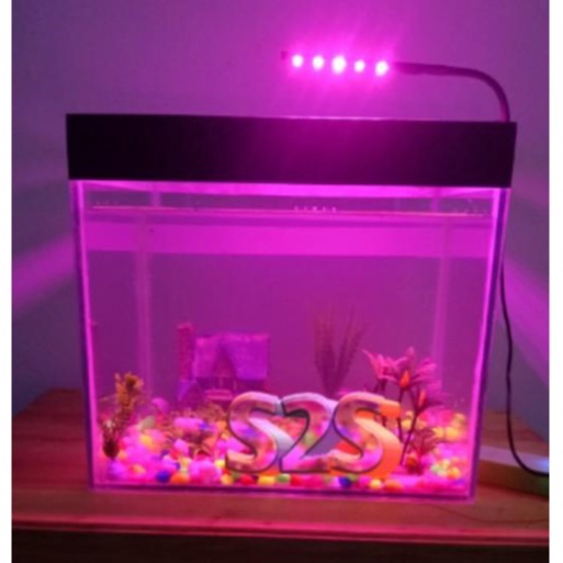 Lampu Aquarium Mini 6 Led 5 volt Lampu Soliter Lampu Cupang Lampu Aquarium jepit usb lampu hias lamp
