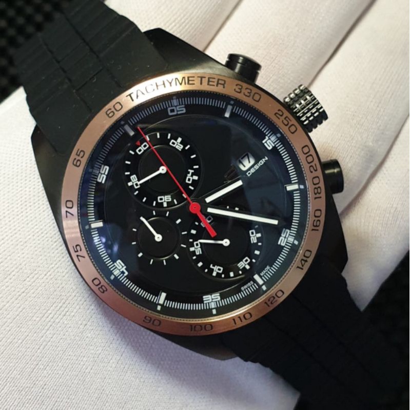 JAM TANGAN PORSCHE DESIGN PRIA P6620 STRAP RUBBER ORIGINAL BM