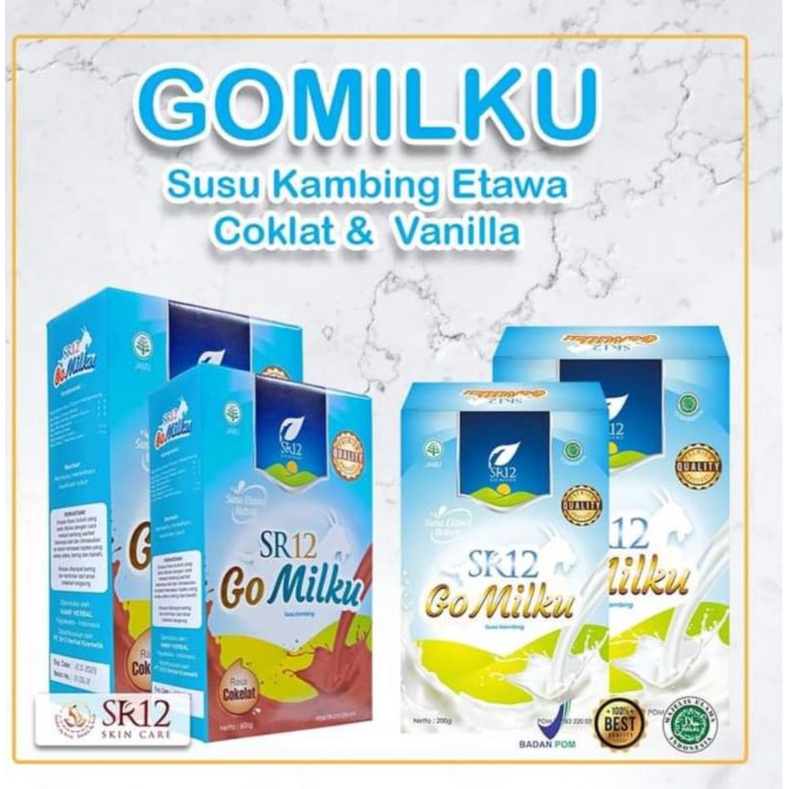 

SUSU KAMBING GOMILKU SR12 200GR / SUSU ETAWA / ORIGINAL DAN COKLAT