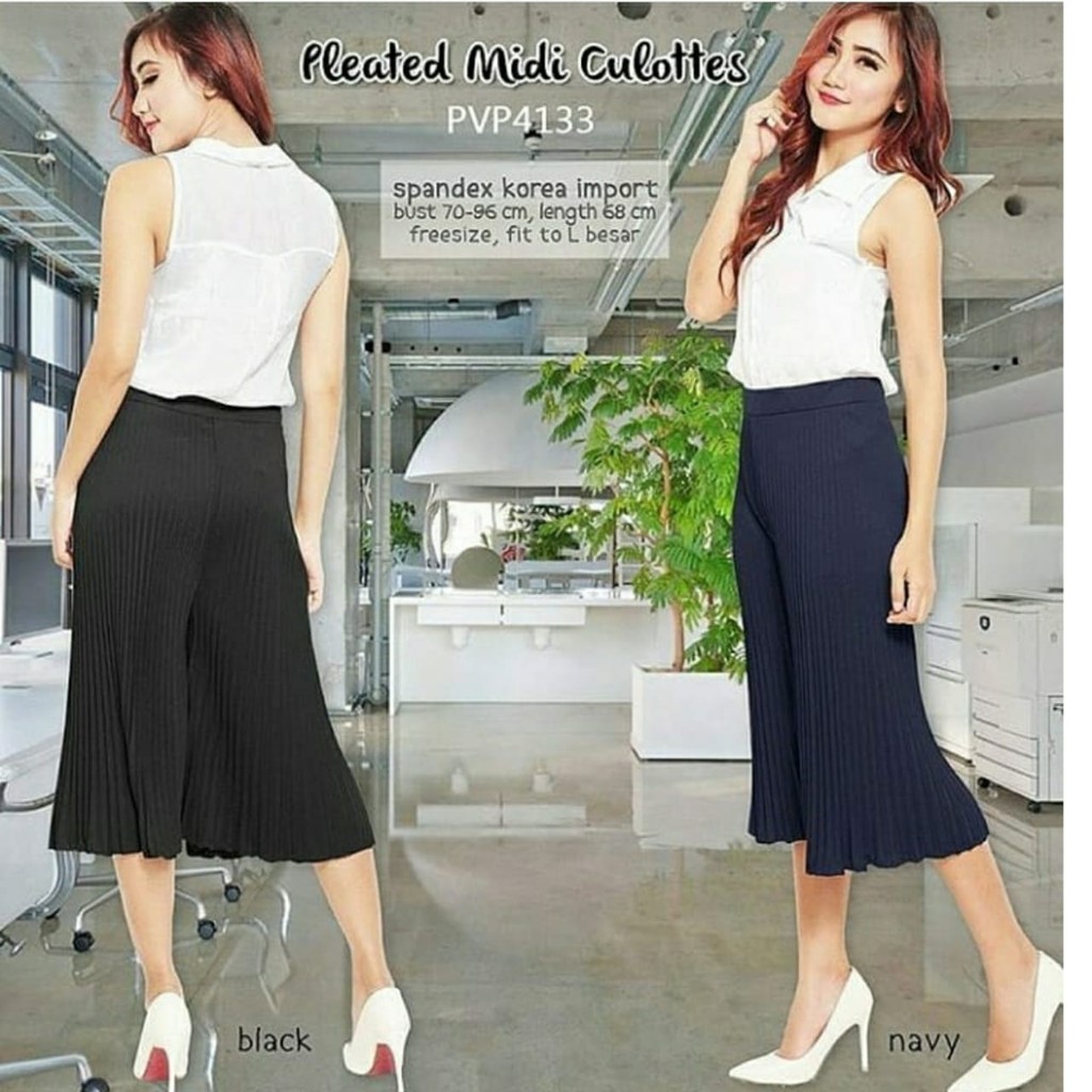 Plisket Kulot Pendek All Size