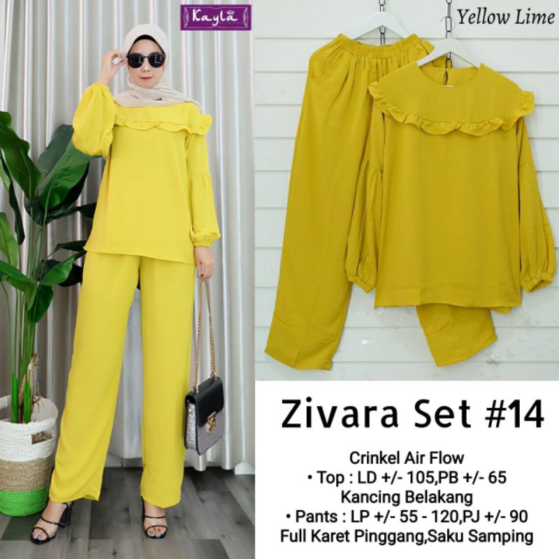 ZIVARA SET #14 SETELAN BY KAYLA / CRINGKLE AIRFLOW ONESET