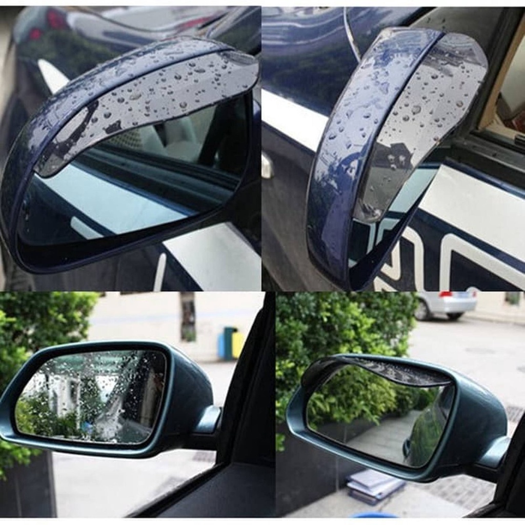 (B019) Talang Air Spion Mobil / Mika Pelindung Spion / Karet Wiper Spion pvc kaca mobil bening anti hujan