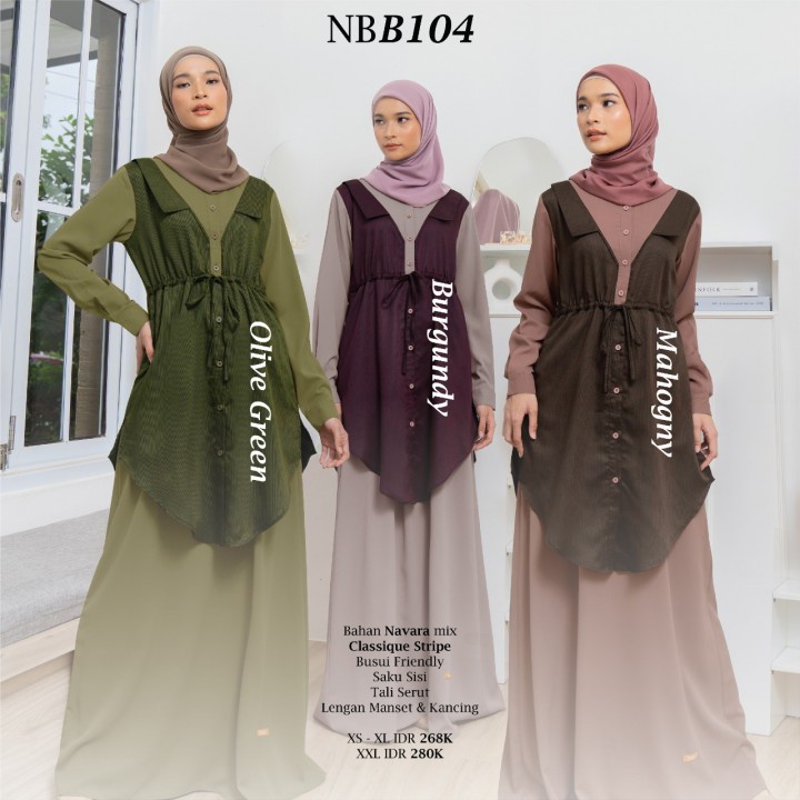 Gamis Nibras NB B104 / Fashion Muslim Dress