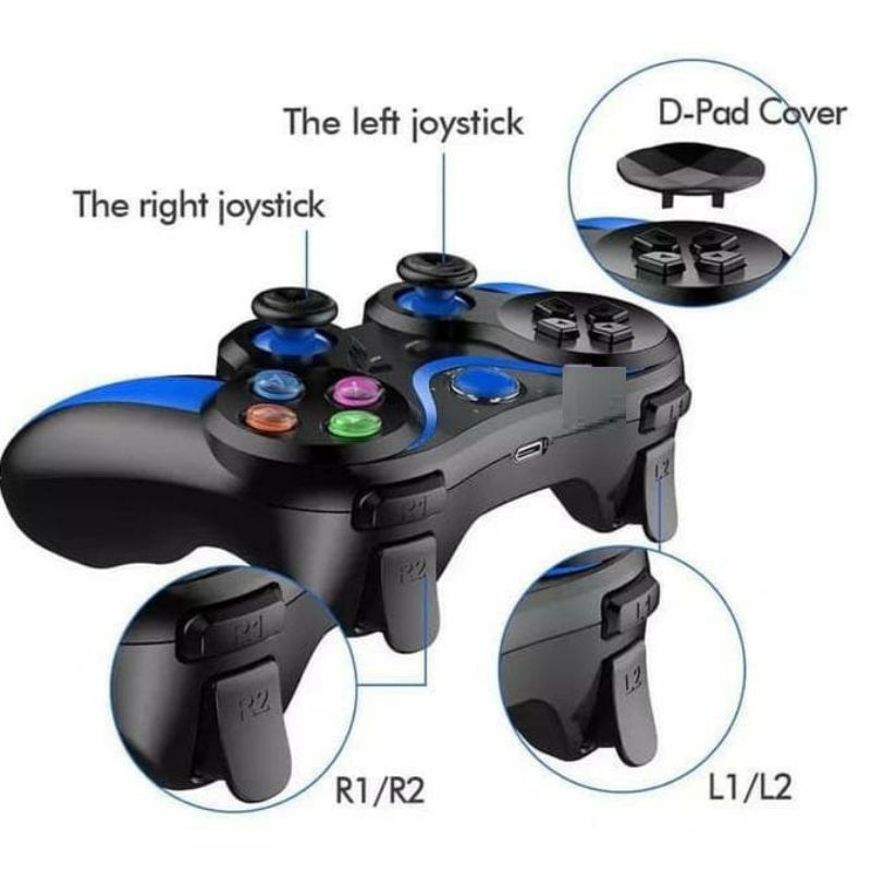 Gamepad Stik Bluetooth Controller For Android ,Smart TV, PC PS3 Joystick With Holder