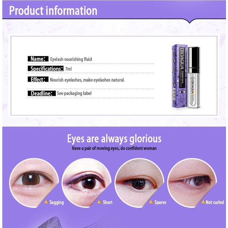 ✿ELYSABETHME✿ Bioaqua liquid eyelashes serum penumbuh dan pemanjang bulu mata penebal eye lash