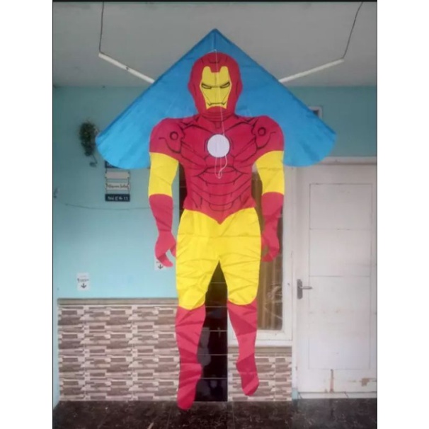 LAYANGAN IRONMAN / LAYANGAN HIAS IRONMAN / LAYANGAN KAIN IRONMAN JUMBO