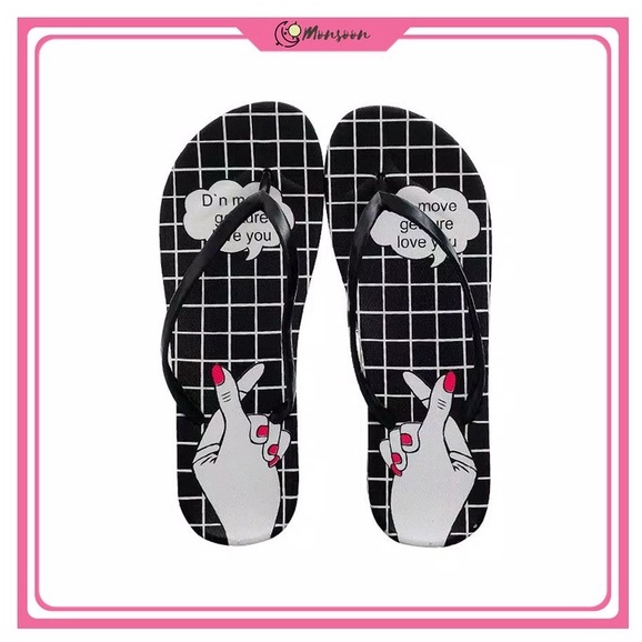 Monsoon - Sendal Love Sign HARGA SPECIAL Sandal Jepit Pantai Fashion