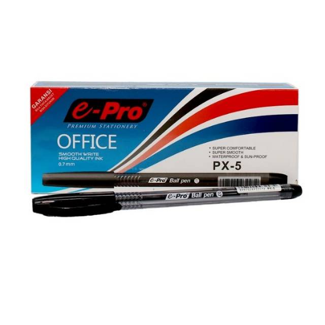 

E-PRO Pulpen EB-PX5 0.7mm Tinta Hitam (1 Pack = 12 Pcs)