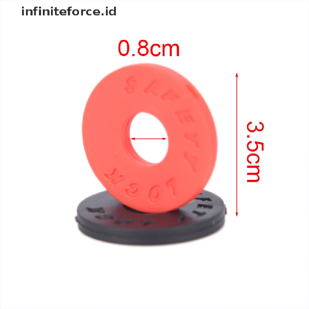 10pcs 25mm Od 9mm Kunci Strap Gitar Warna Hitam Merah