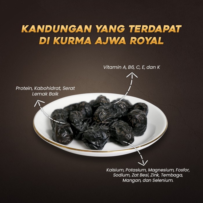 

Hot Promo Kurma Royal Ajwa Al-Madinah 1 Kg Premium