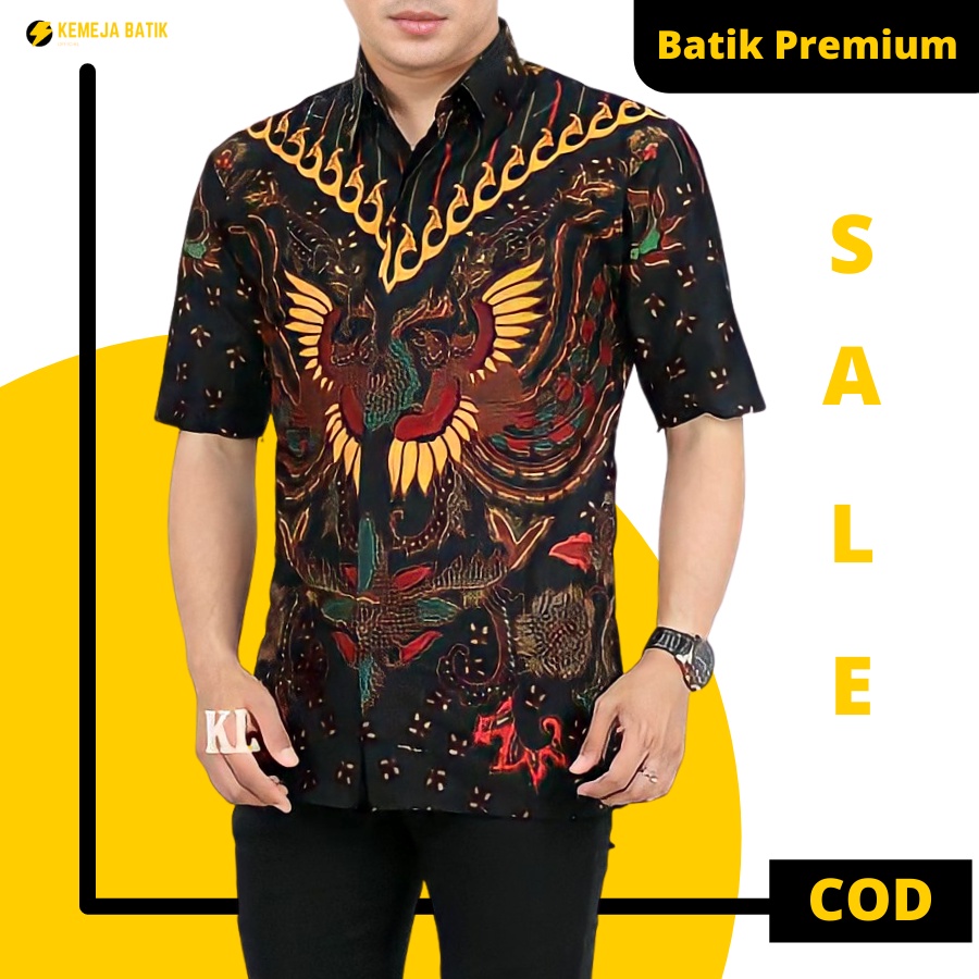 Baju Kemeja Batik Pria Lengan Pendek Modern Pekalongan Premium Hem Batik Remaja Anak Muda M L XL XXL