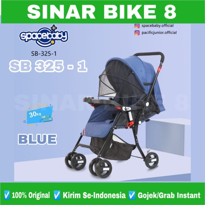 Kereta Dorong Anak Bayi Baby Stroller SPACEBABY SB 325-1 Tudung Nyamuk