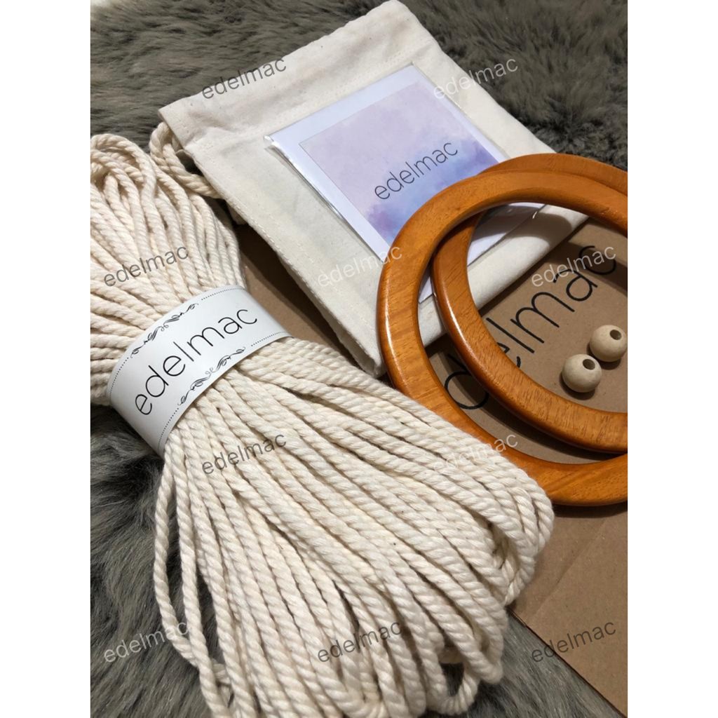 DIY Paket edelmac Macrame Handbag Kit | Tas Tenteng Handcraft