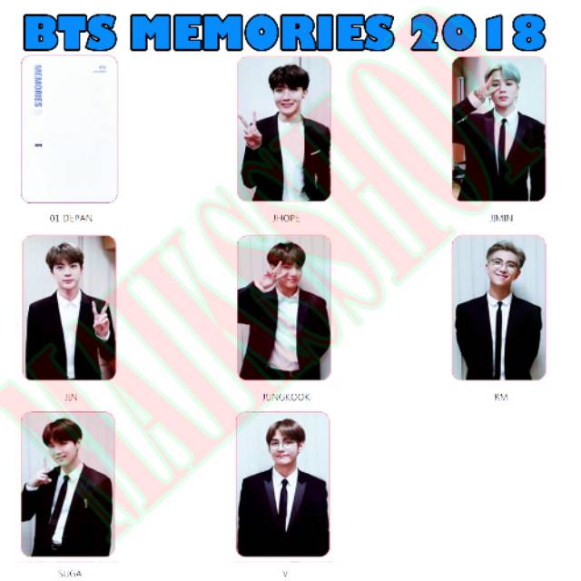 BTS Memories 2018 Photocard Kpop