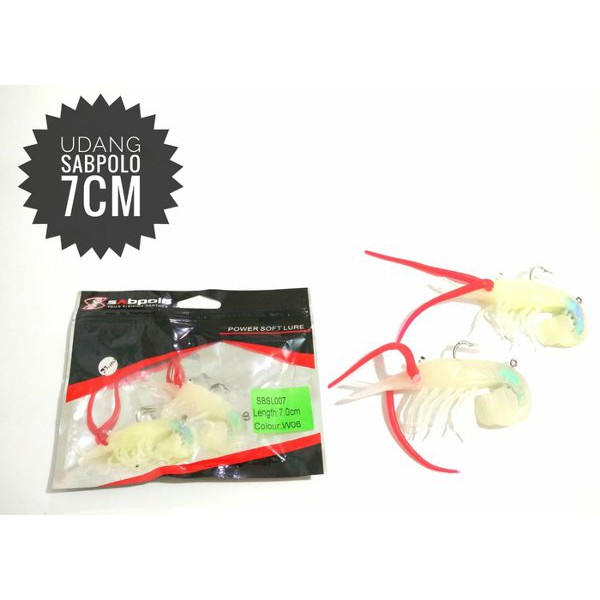 UMPAN UDANG SOFT LURE SABPOLO 007 7CM