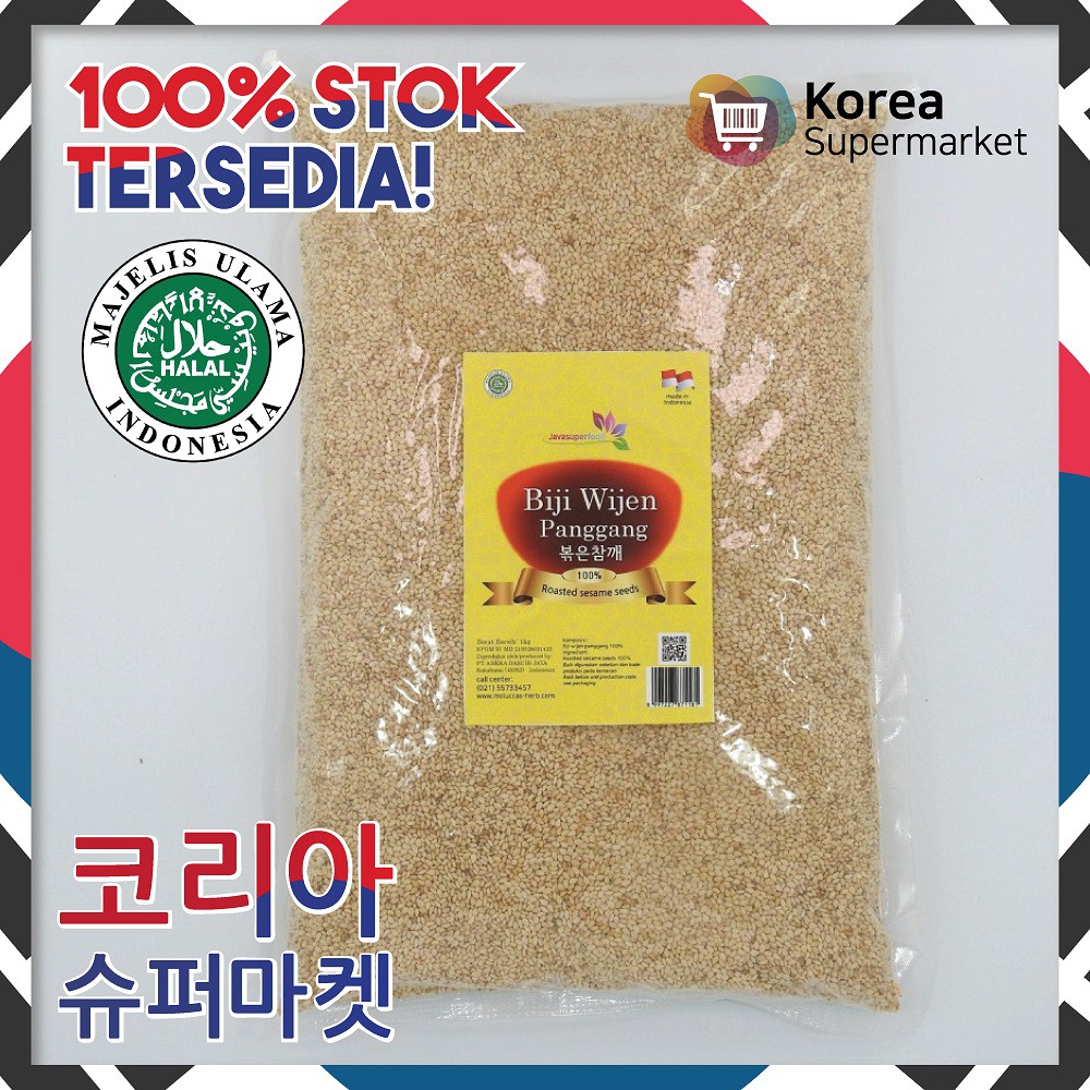 

BIJI WIJEN PANGGANG / ROASTED SESAME SEEDS 1 KG JAVA SUPER FOOD