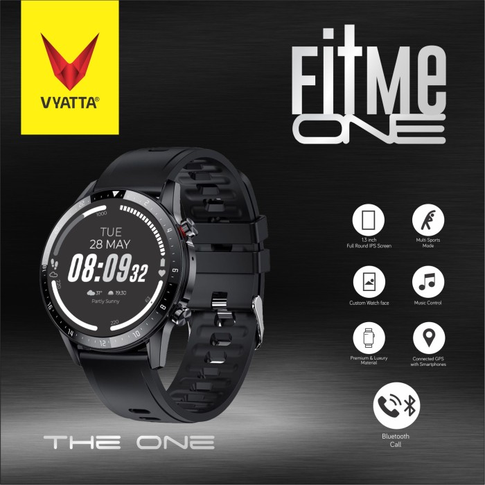 VYATTA Fitme One Smartwatch -Bluetooth Phone Call- GPS Connected- SPO2
